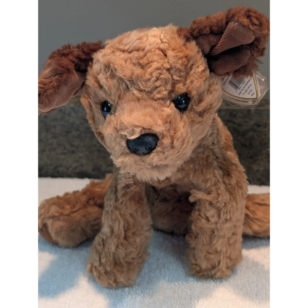 Vintage TY Classic CHIPS Brown Tan Curly Floppy Puppy Dog Plush With Tag  10